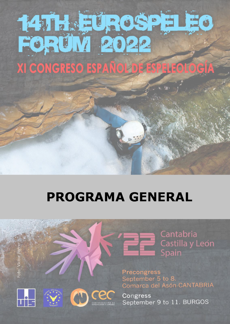 Programa EuroSpeleo Forum 2022   Confederación de Espeleología y Cañones